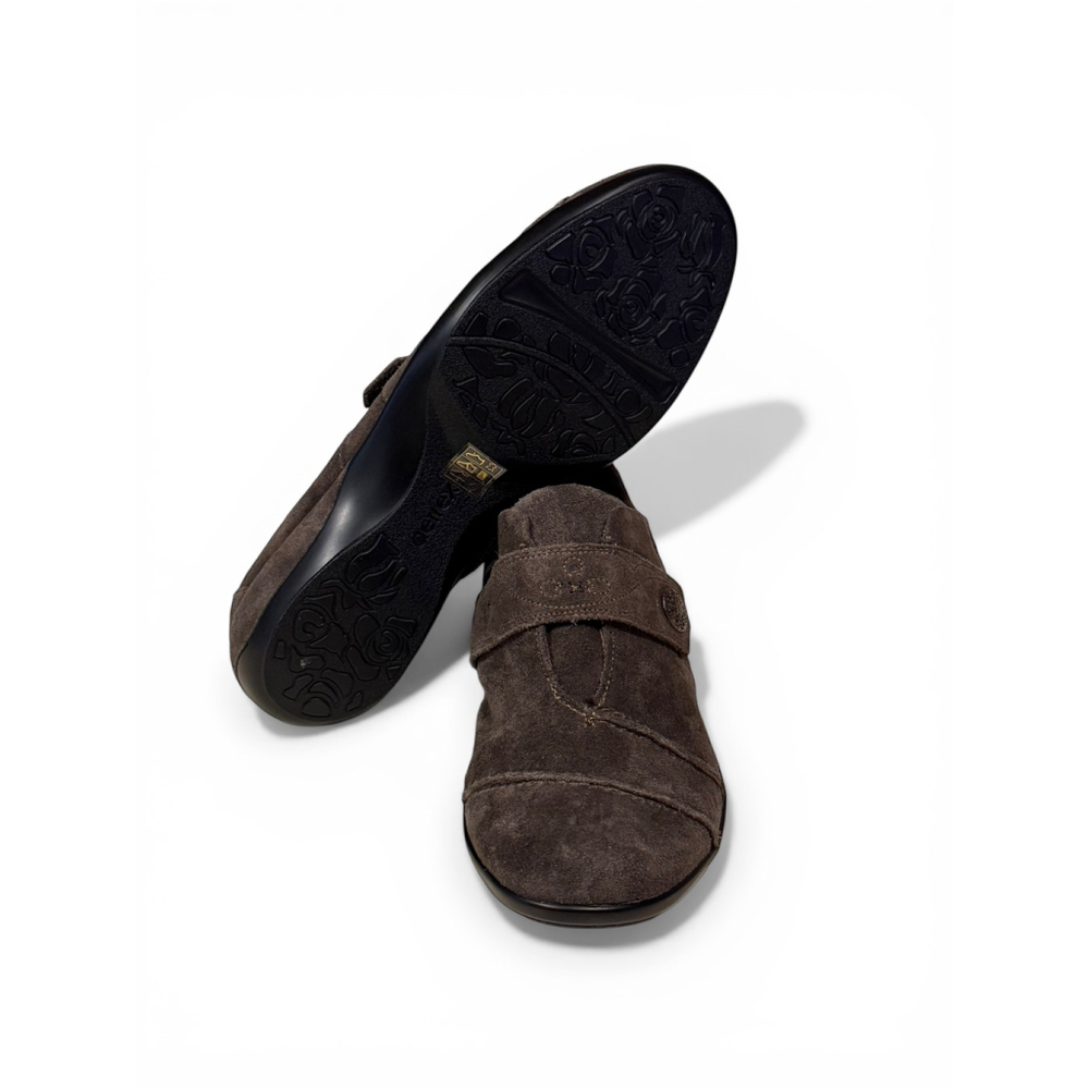 Aetrex Women's Corinne Monk Strap Brown Suede Orthotic Sz 11 EF862WB - Picture 8 of 10
